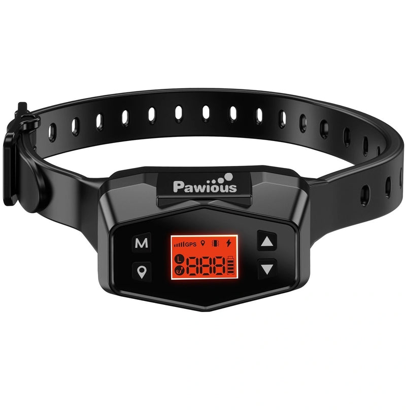GPS Dog Fence F800 Black - Radius 33-1000 Yards, Rechargeable, Mid to Large Dogs, Outdoor Use Only - Pawious