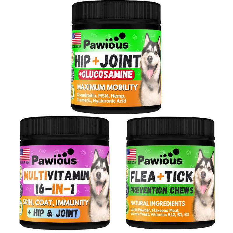 Flea and Tick + Hip and Joint + Multivitamin Super Combo