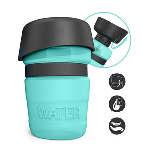 Pet Oasis: Foldable Dog Travel Water Bottle And Dispenser by Dog Hugs Cat