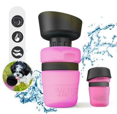 Pet Oasis: Foldable Dog Travel Water Bottle And Dispenser by Dog Hugs Cat