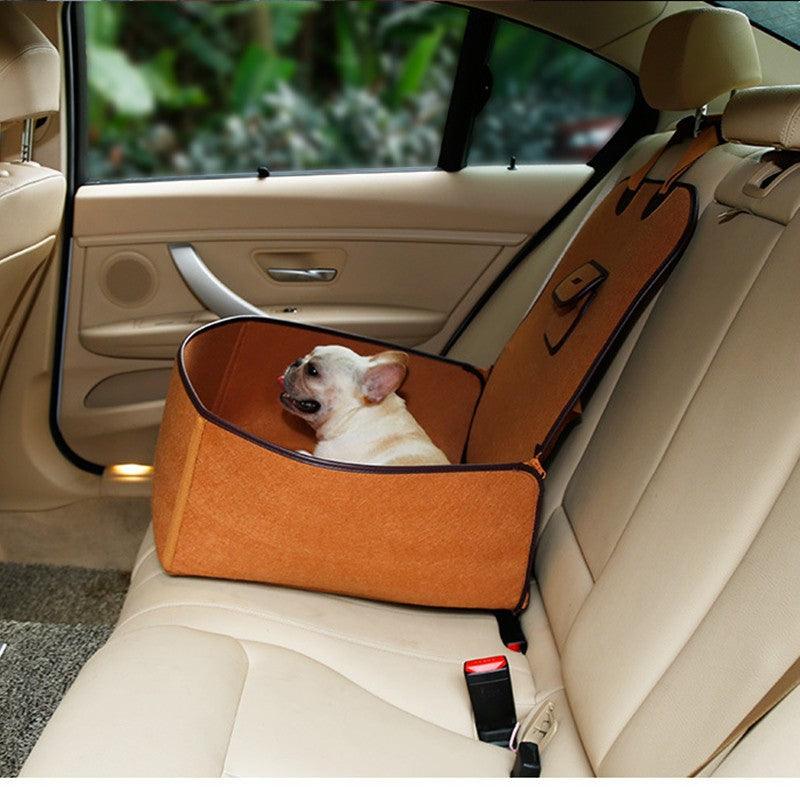 Retro Pet Travel Buddy: Versatile Car Mat & Seat Cushion by Dog Hugs Cat