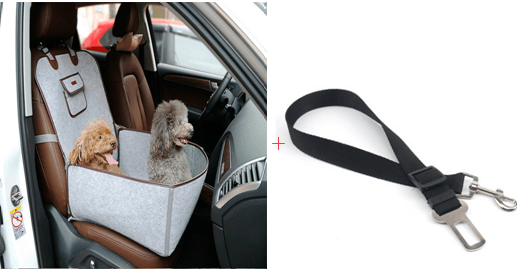 Retro Pet Travel Buddy: Versatile Car Mat & Seat Cushion by Dog Hugs Cat