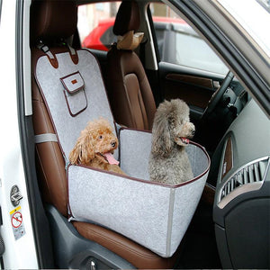 Retro Pet Travel Buddy: Versatile Car Mat & Seat Cushion by Dog Hugs Cat