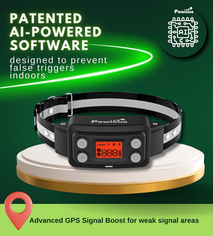 GPS Dog Fence XSentry, 3d Gen with GPS Signal Boost Chip and AI Scene Recognition