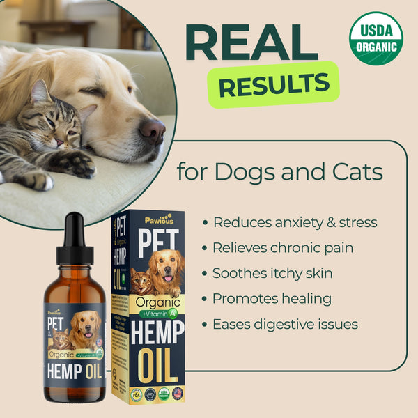 Hemp Oil for Dogs and Cats - Large 2oz Bottle