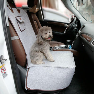 Retro Pet Travel Buddy: Versatile Car Mat & Seat Cushion by Dog Hugs Cat