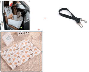 Retro Pet Travel Buddy: Versatile Car Mat & Seat Cushion by Dog Hugs Cat