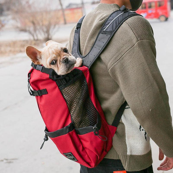 Double Shoulder Portable Pet Dog Carrier Backpack - Travel In Style With Your Furry Friend! by Dog Hugs Cat