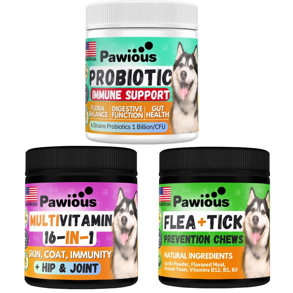 Flea and Tick prevention + Multivitamin + Probiotics Super Combo