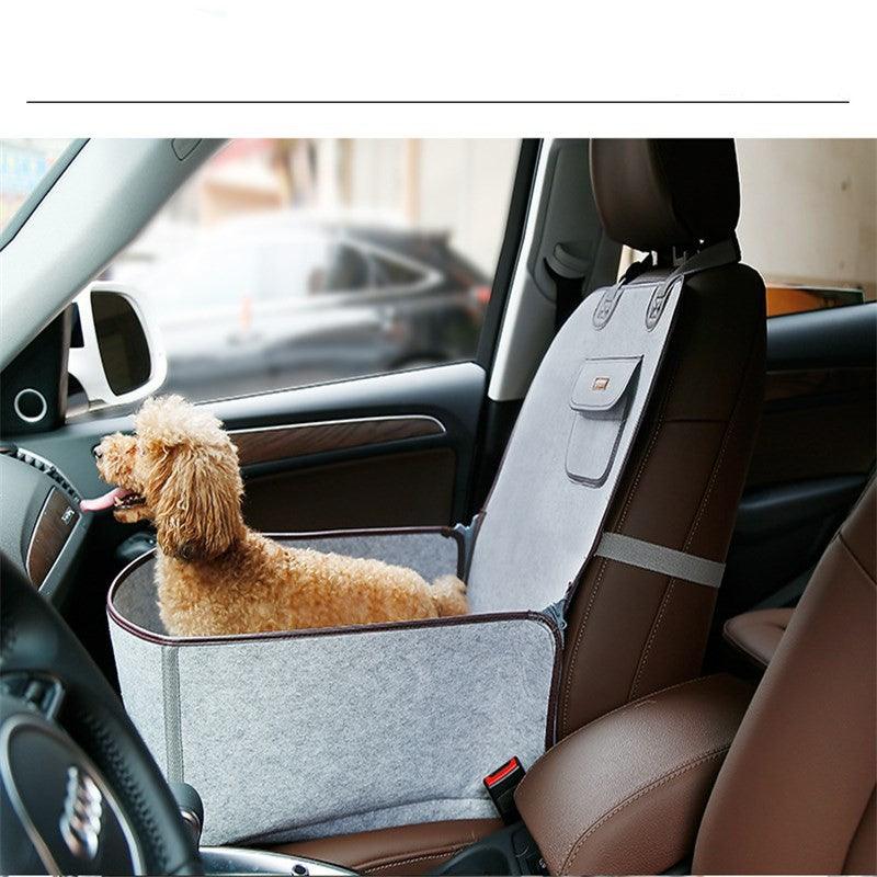 Retro Pet Travel Buddy: Versatile Car Mat & Seat Cushion by Dog Hugs Cat