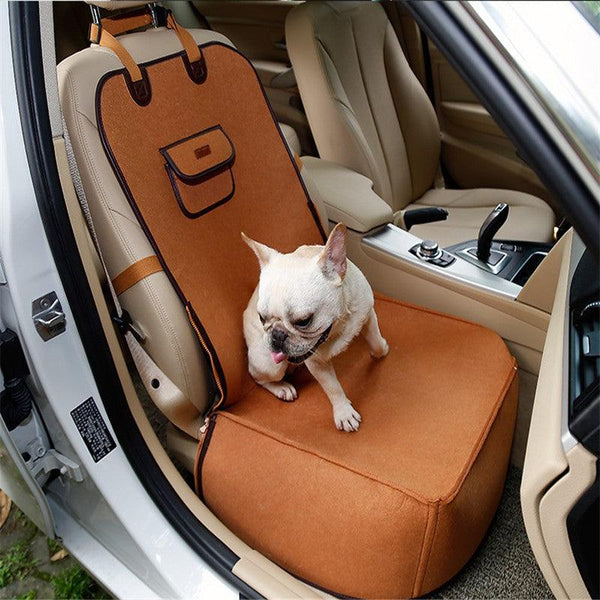 Retro Pet Travel Buddy: Versatile Car Mat & Seat Cushion by Dog Hugs Cat