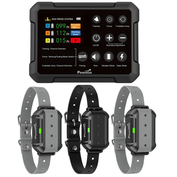 Wireless Dog Fence & Forbidden Area N5-F900Plus - High Precision, Set for 3 Dogs, Secure Up to 5 Acres, Perfect for Homeowners