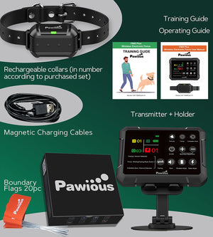 Wireless Dog Fence & Forbidden Area N5-F900Plus - High Precision, Set for 2 Dogs, Secure Up to 5 Acres, Perfect for Homeowners