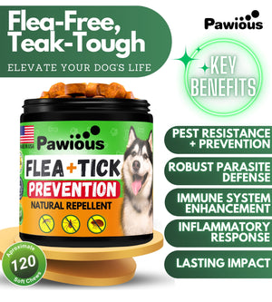 Flea and Tick Prevention for Dogs Chews - 9 oz