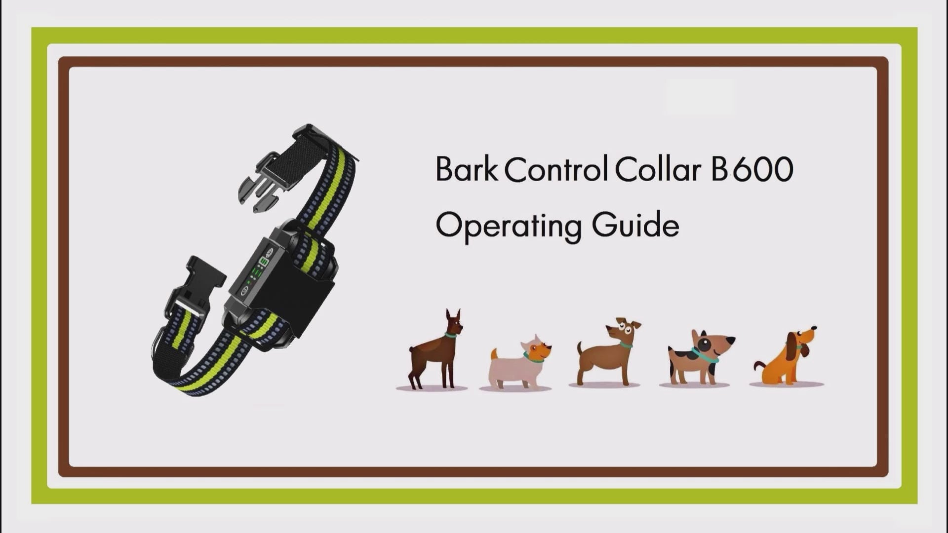 Dog Bark Collar B600 - Rechargeable, Waterproof Anti Barking Collar