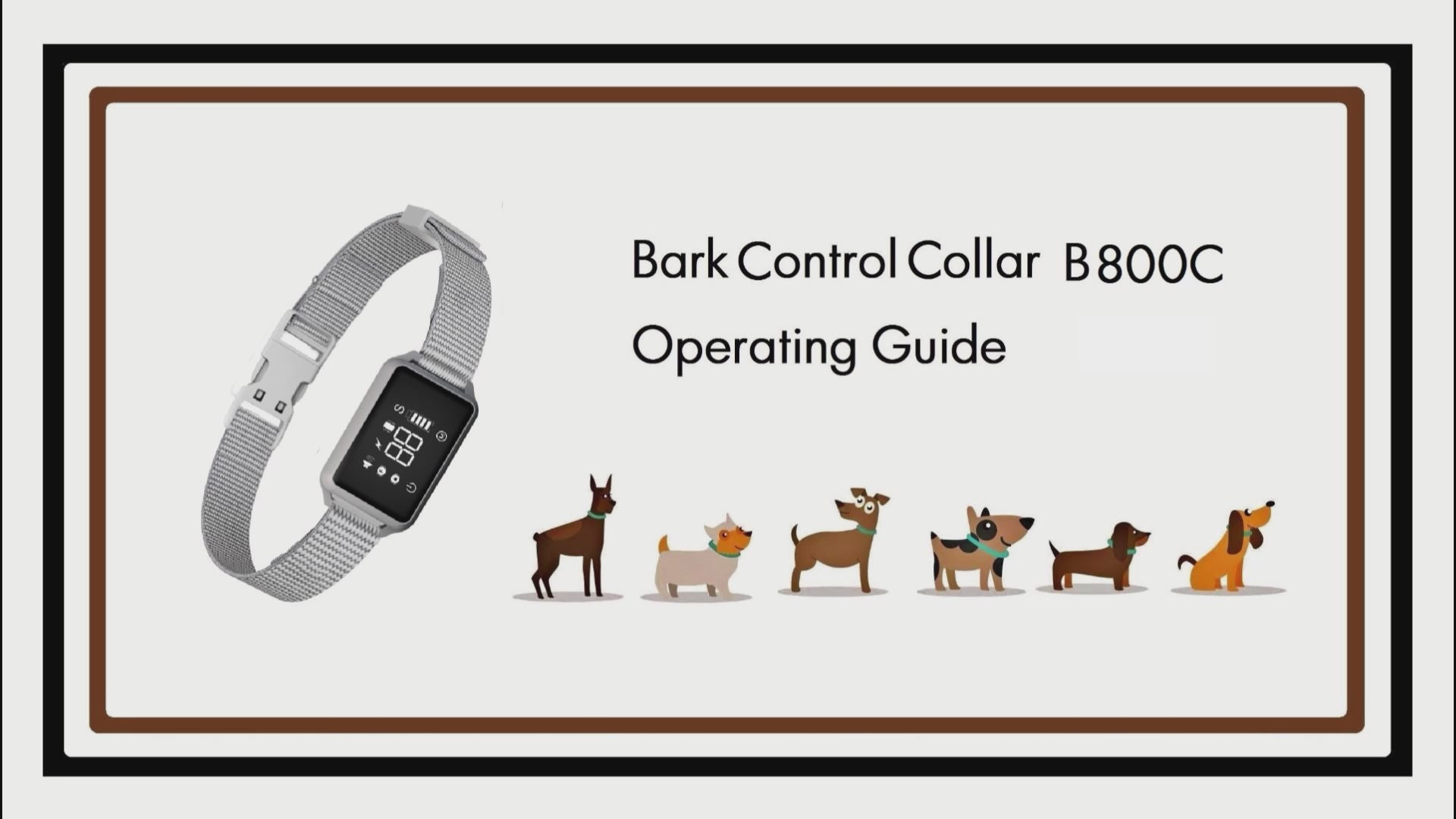 Dog Bark Collar B800c Black - Rechargeable, Advanced Anti Barking Collar, LCD Display