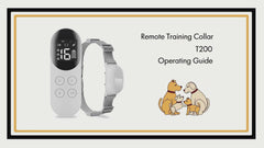 Dog Training Collar with Remote T200 White - IPX68 Waterproof, 1000ft Range