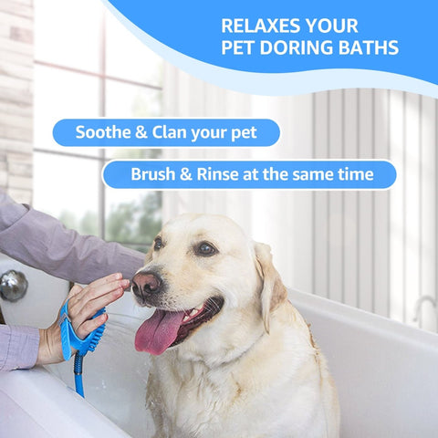 4 in 1 Dog Bath Brush Pro for Dog Washing, Scrubbing, Massaging & Grooming - Pawious