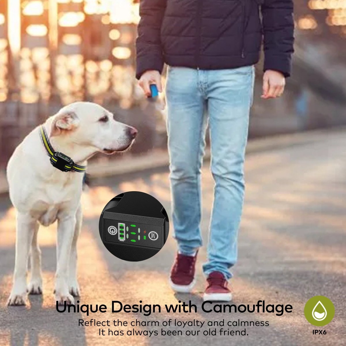 Dog Bark Collar B600 - Rechargeable, Waterproof Anti Barking Collar - Pawious