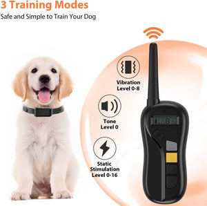 Dog Training Collar T680 for Hunting - 1400ft Range, IPX68 Waterproof, for Large Dogs - Pawious