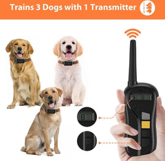 Dog Training Collar T680 for Hunting - 1400ft Range, IPX68 Waterproof, for Large Dogs, 2 Dog Set - Pawious