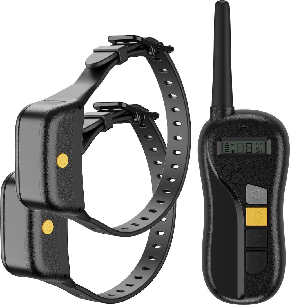 Dog Training Collar T680 for Hunting - 1400ft Range, IPX68 Waterproof, for Large Dogs, 2 Dog Set - Pawious