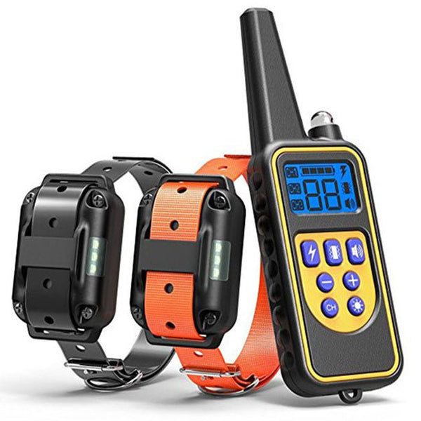 Dog Training Collar T776 - Rechargeable, Long Range 2700ft, LED Light Mode, 2 Dog Set - Pawious