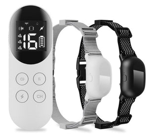 Dog Training Collar with Remote T200 White - 2 Dog Set, IPX68 Waterproof, 1000ft Range - Pawious