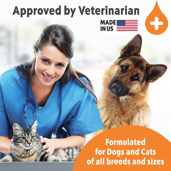 Hemp Oil for Dogs and Cats - USDA Organic, Large 2oz Bottle, Made in USA - Omega 3, 6 and 9, Vitamins A and E - Hip and Joint Support - Pawious