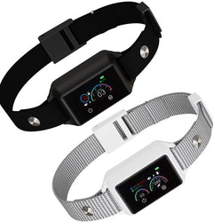 Smart Dog Bark Collar B800, 2 pack - Rechargeable, Waterproof IPX68, Small to Large Dogs, Adjustable 5-22in, Color Display - Pawious