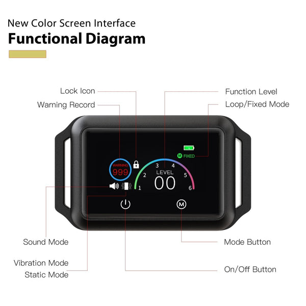 Smart Dog Bark Collar B800 Black - Rechargeable, Waterproof IPX68, Small to Large Dogs, Adjustable 5-22in, Color Display