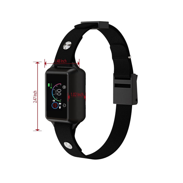 Smart Dog Bark Collar B800 Black - Rechargeable, Waterproof IPX68, Small to Large Dogs, Adjustable 5-22in, Color Display